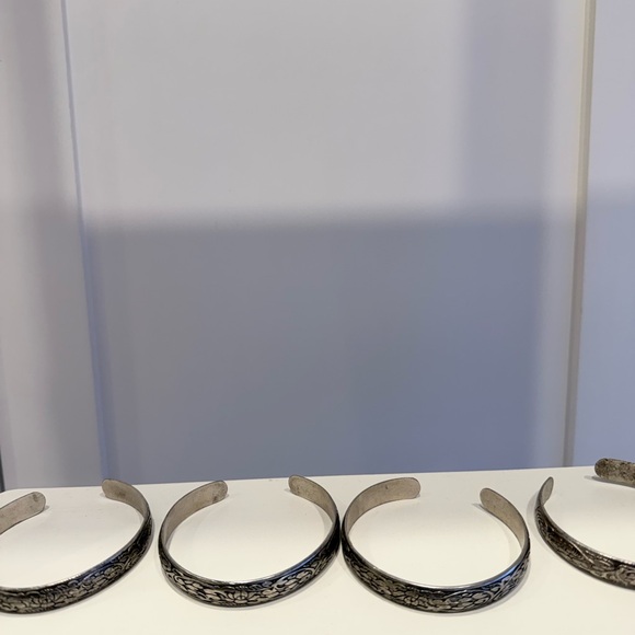 Genuine Moroccan Silver Engraved Bangles - Picture 4 of 4